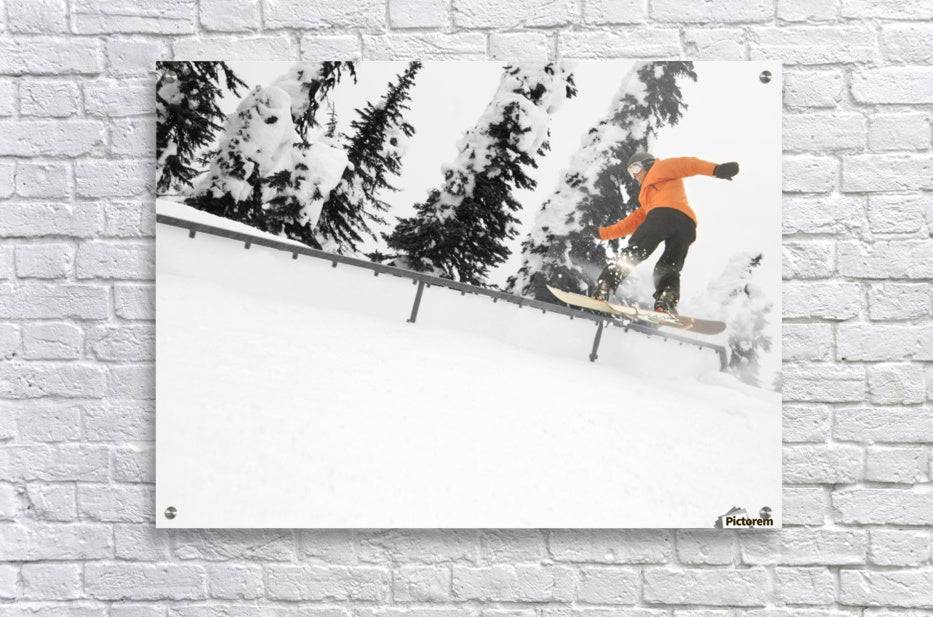 Person Snowboarding On A Railing - Powderaddicts