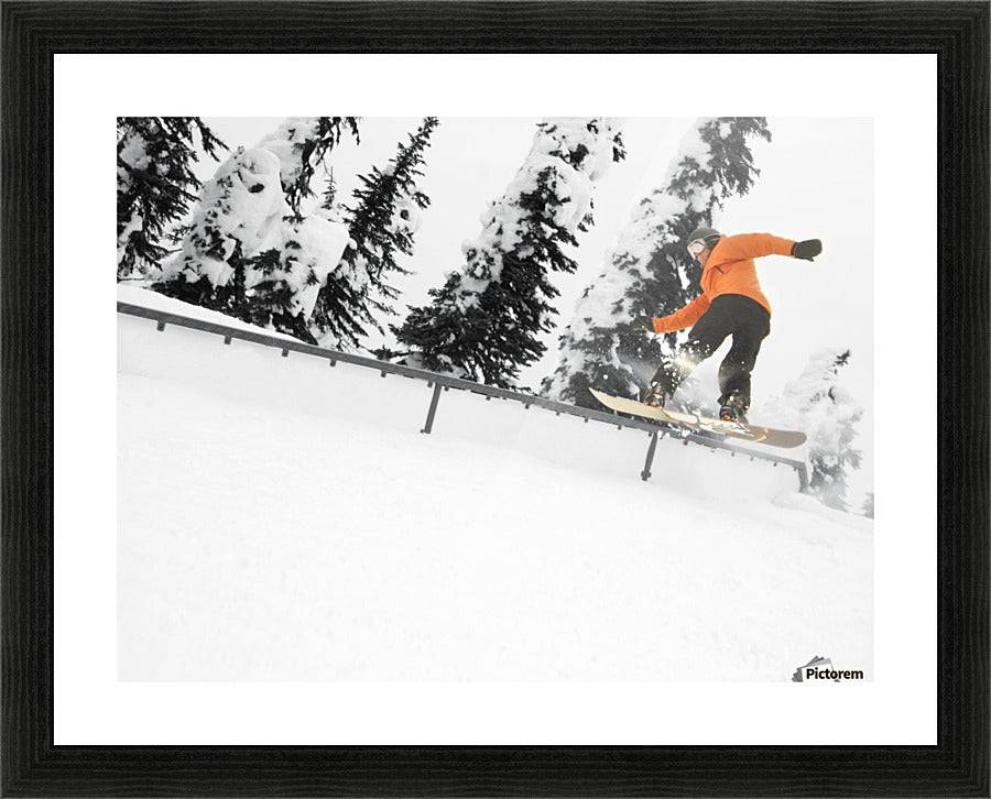 Person Snowboarding On A Railing - Powderaddicts