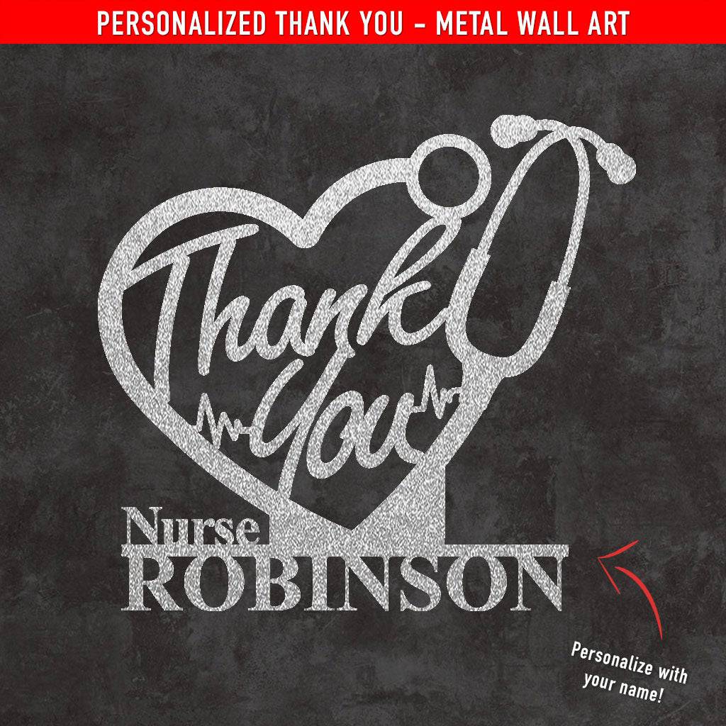 PERSONALIZED Thank You Nurses Metal Wall Art (🇺🇸 Made In The USA) - Powderaddicts