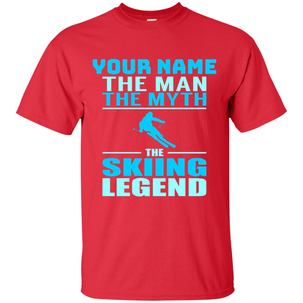 Personalized The Man The Myth The Skiing Legend Tees - Powderaddicts