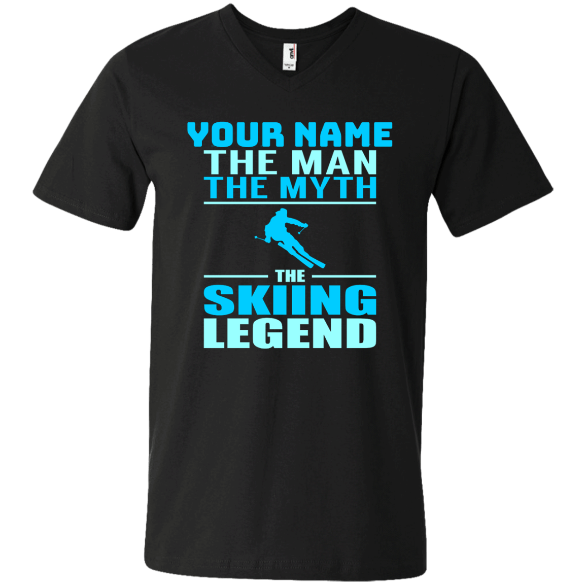 Personalized The Man The Myth The Skiing Legend Tees - Powderaddicts