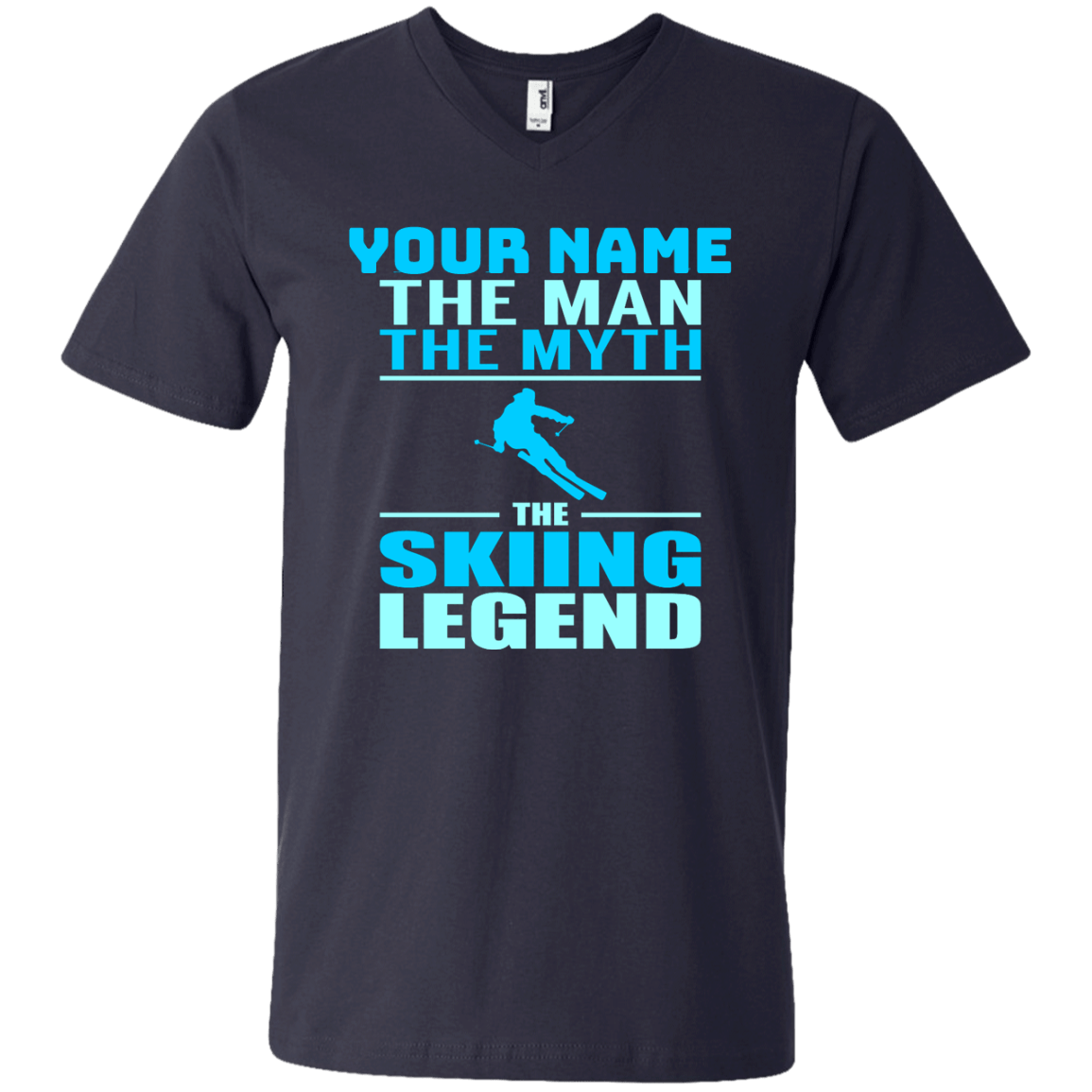 Personalized The Man The Myth The Skiing Legend Tees - Powderaddicts