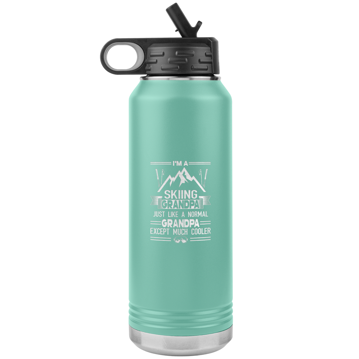 I'm A Skiing Grandpa 32oz Water Bottle Tumbler - Powderaddicts
