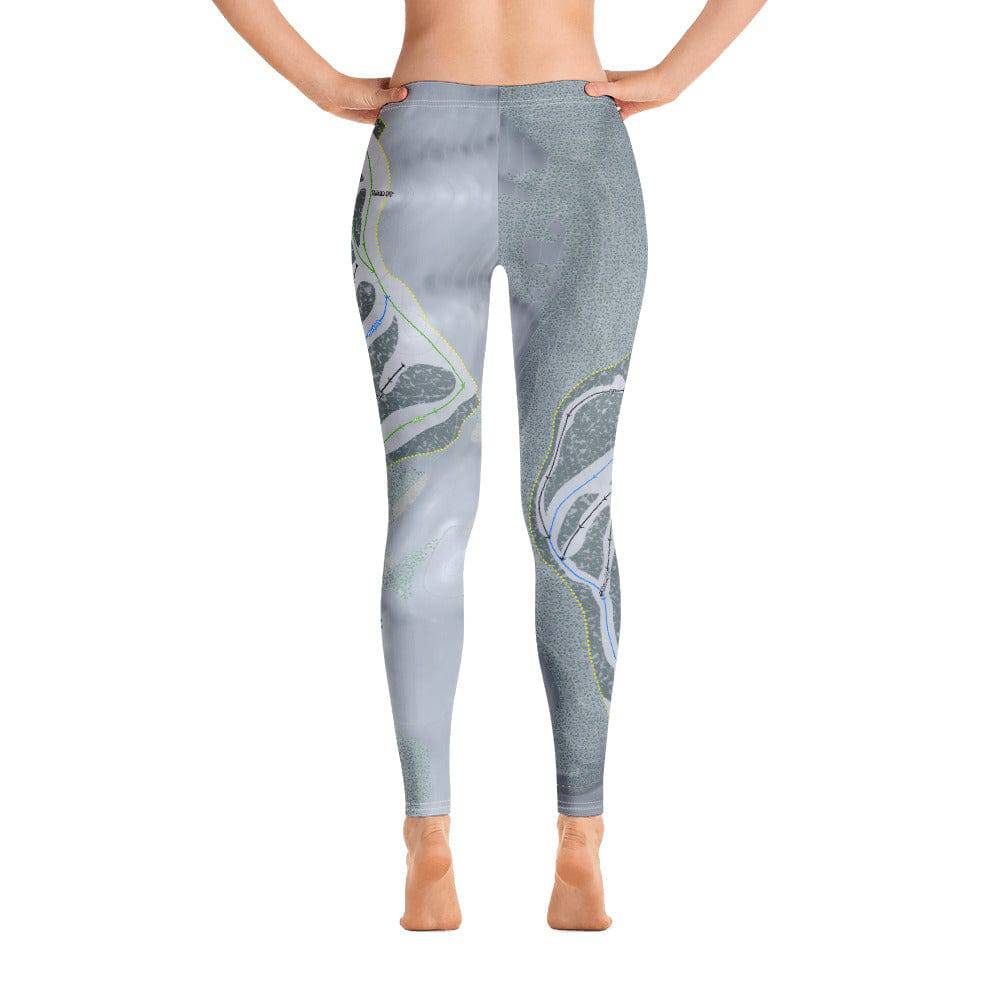 Pine Creek, Wyoming Ski Trail Map Women's Base Layer Bottom - Powderaddicts