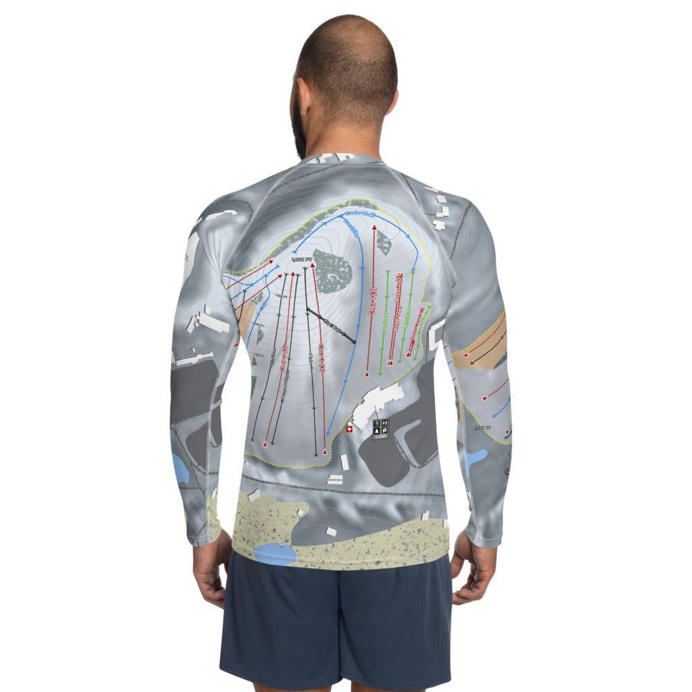 Pine Knob, Michigan Ski Trail Map Men's Base Layer Top - Powderaddicts