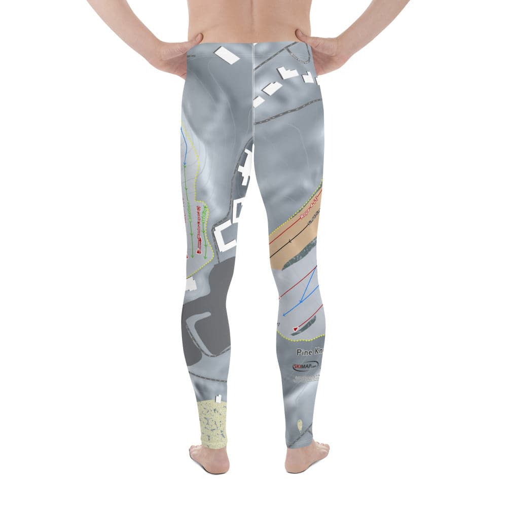 PineKnob, Michigan Ski Trail Map Men's Base Layer Bottom - Powderaddicts