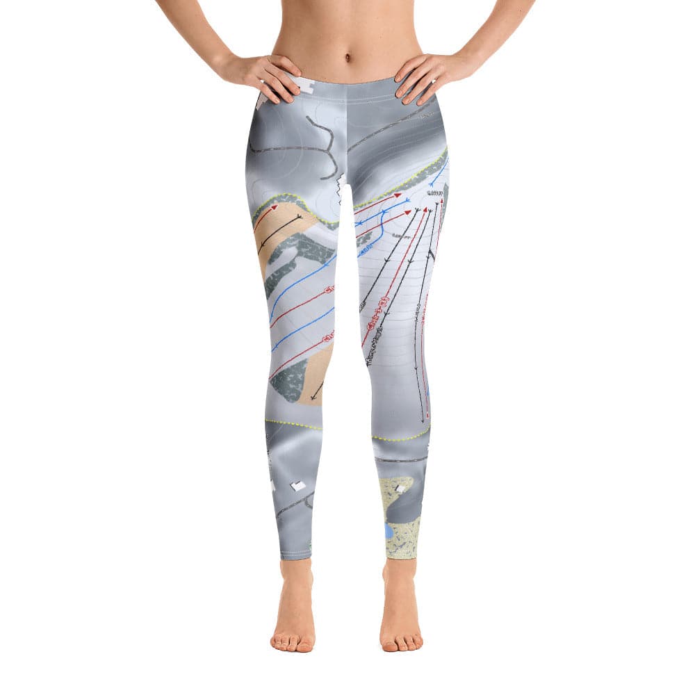 PineKnob, Michigan Ski Trail Map Women's Base Layer Bottom - Powderaddicts