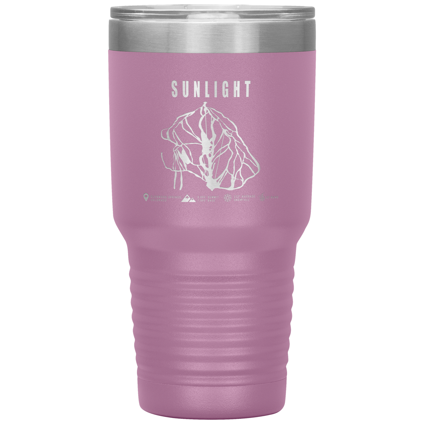 Sunlight Colorado Ski Trail Map 30oz Tumbler - Powderaddicts