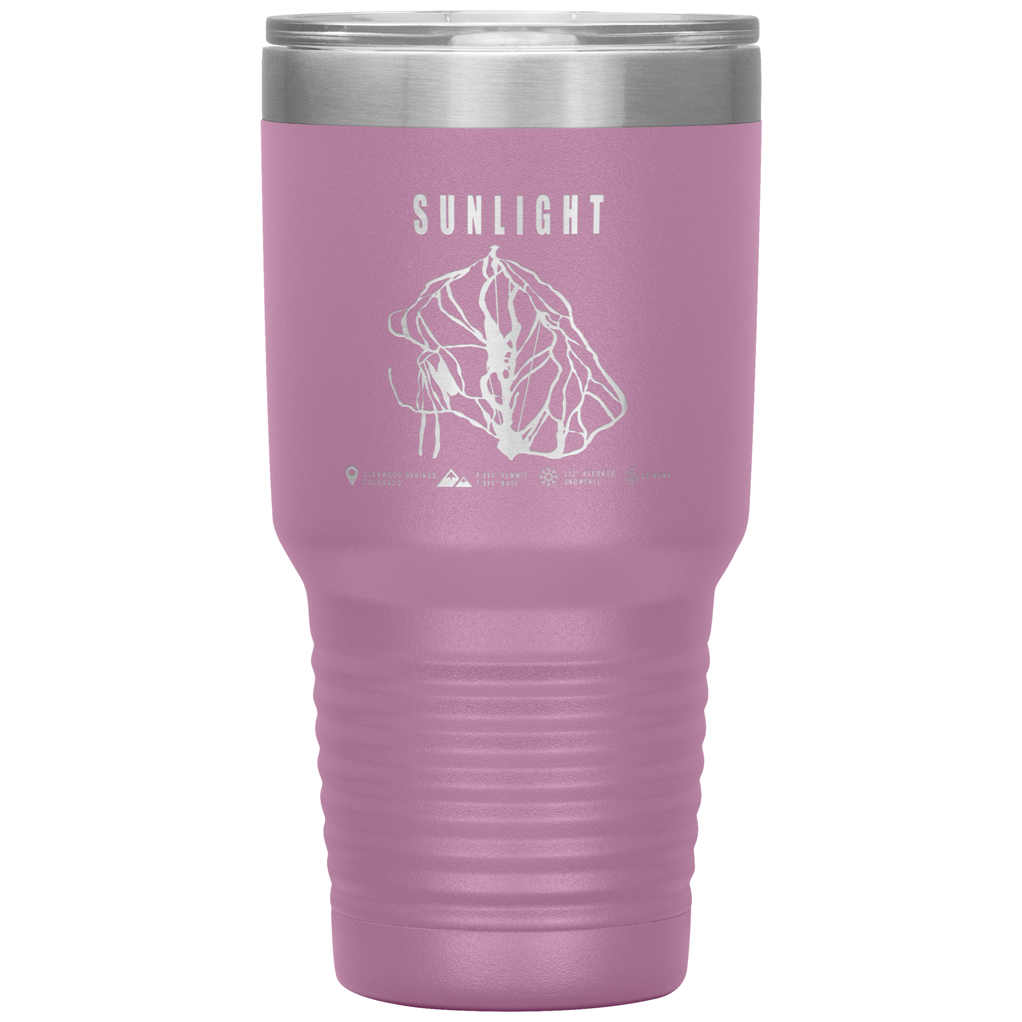 Sunlight Colorado Ski Trail Map 30oz Tumbler - Powderaddicts