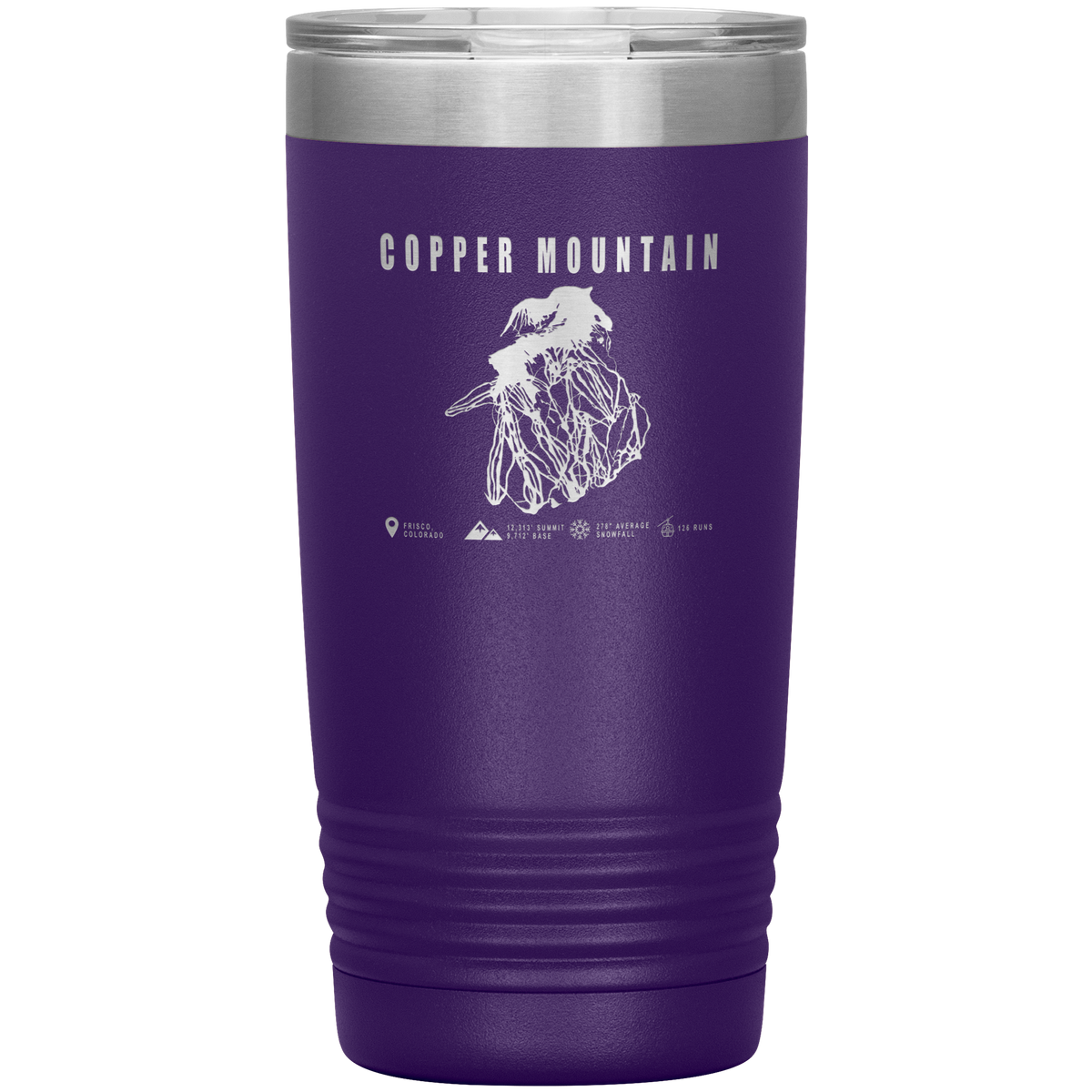 Copper Mountain Colorado Ski Trail Map 20oz Tumbler - Powderaddicts