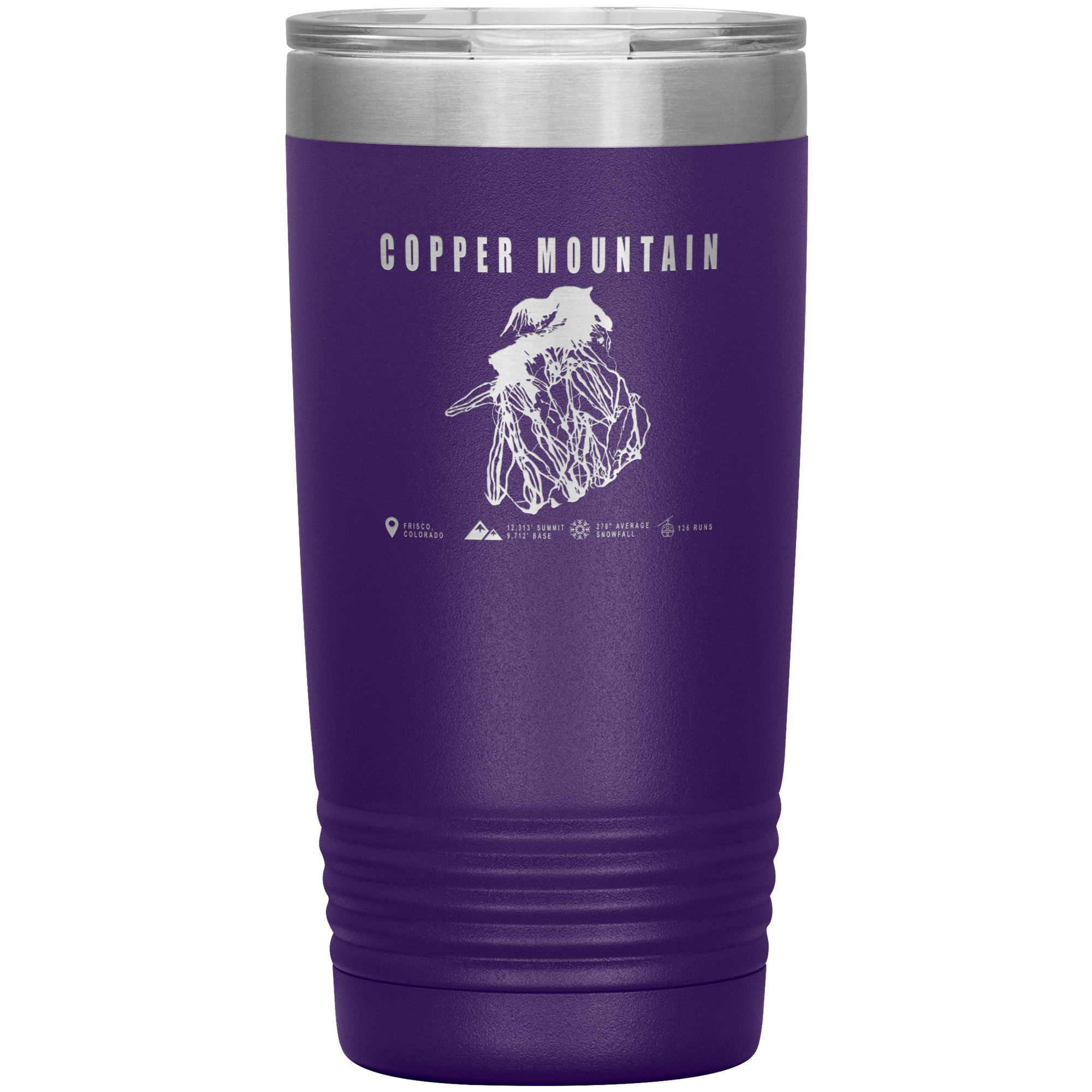 Copper Mountain Colorado Ski Trail Map 20oz Tumbler - Powderaddicts