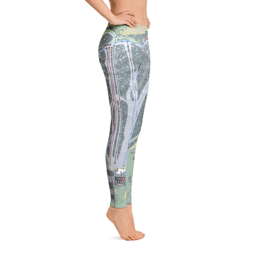 Porcupine Mountains, Michigan Ski Trail Map Women's Base Layer Bottom - Powderaddicts