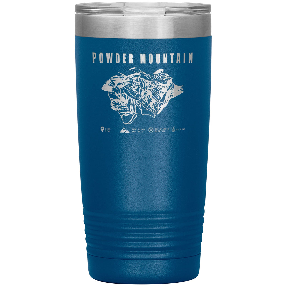 Powder Mountain, Utah Ski TrailMap 20oz Tumbler - Powderaddicts