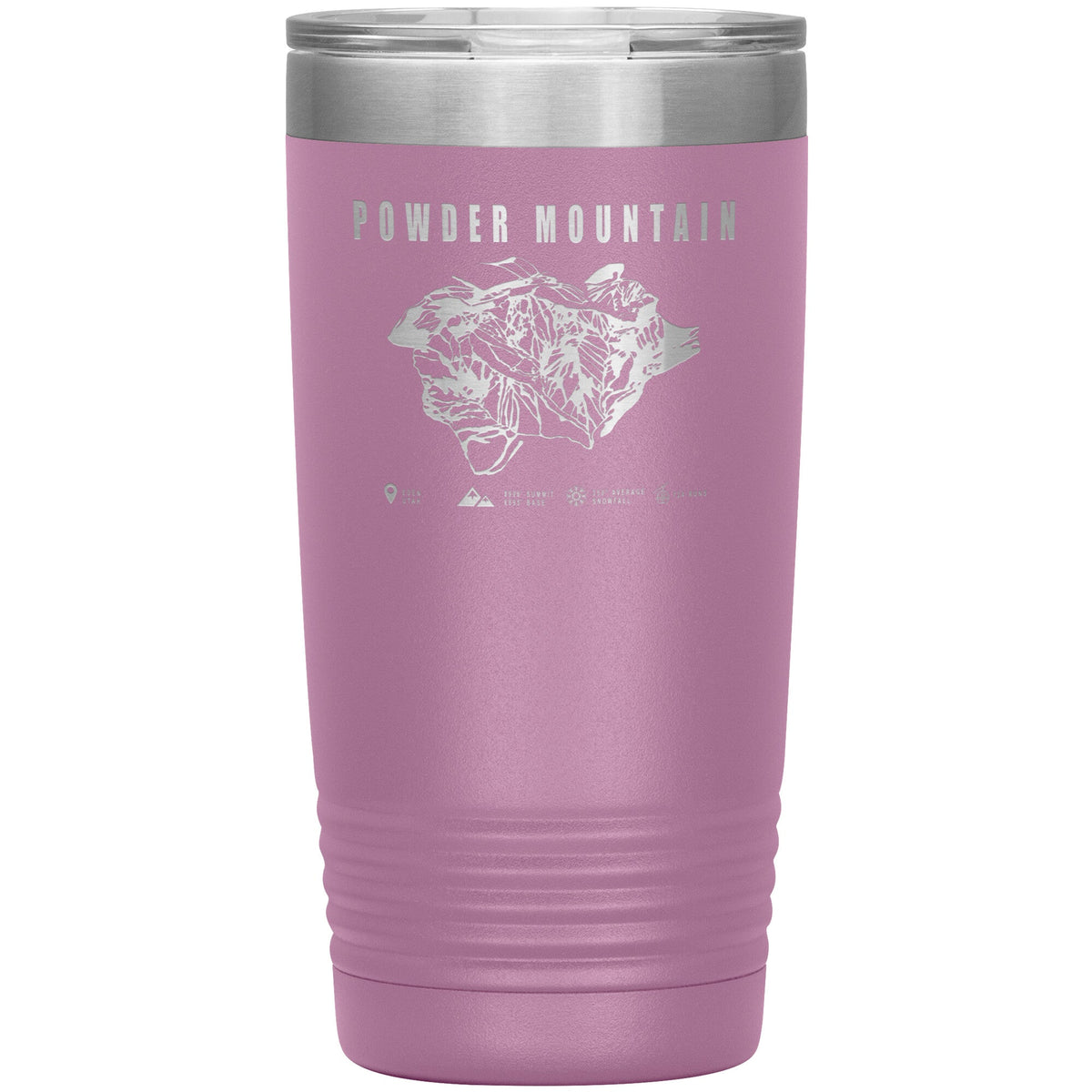 Powder Mountain, Utah Ski TrailMap 20oz Tumbler - Powderaddicts