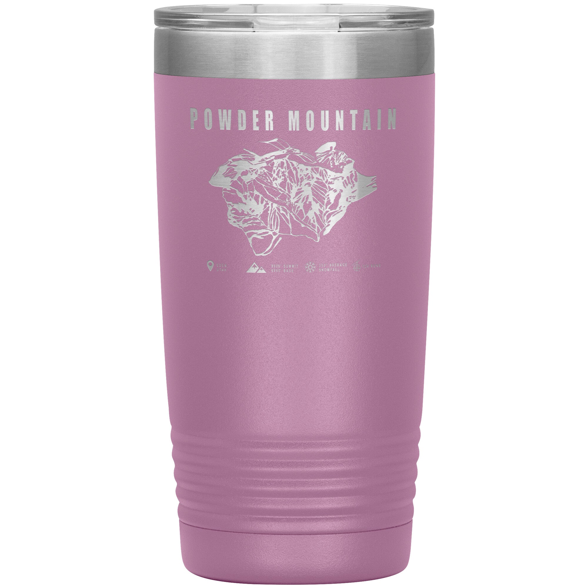 Powder Mountain, Utah Ski TrailMap 20oz Tumbler - Powderaddicts