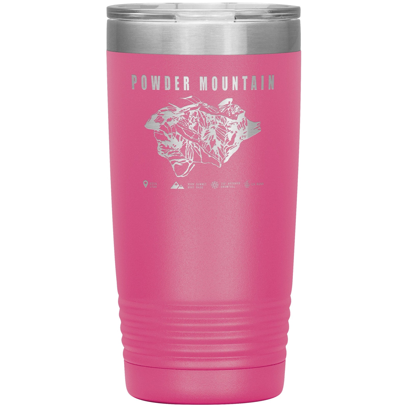 Powder Mountain, Utah Ski TrailMap 20oz Tumbler - Powderaddicts