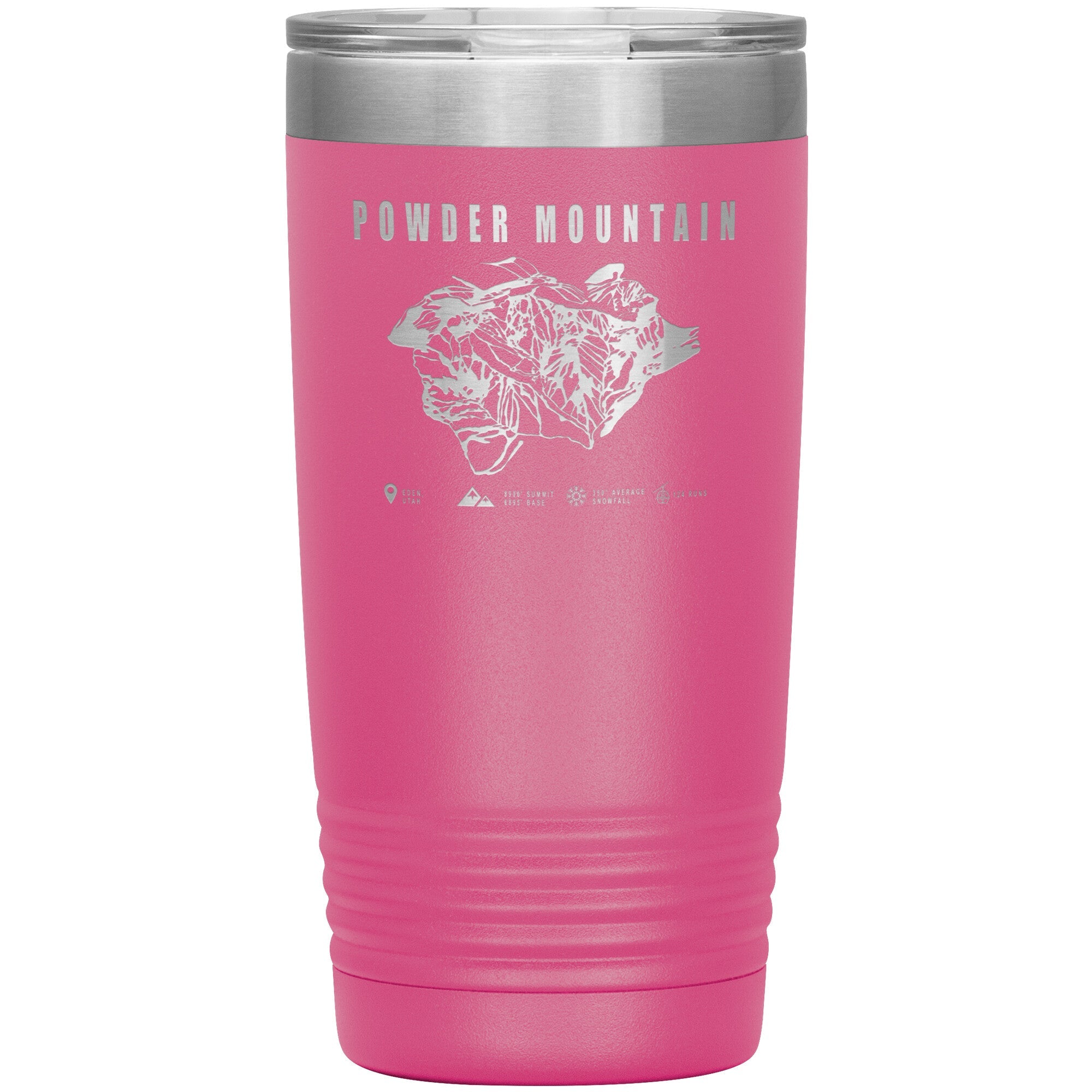 Powder Mountain, Utah Ski TrailMap 20oz Tumbler - Powderaddicts