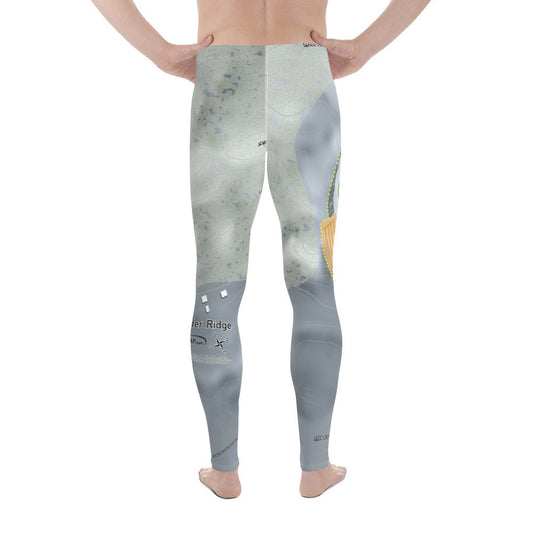 Powder Ridge, Connecticut Ski Trail Map Men's Base Layer Bottom - Powderaddicts