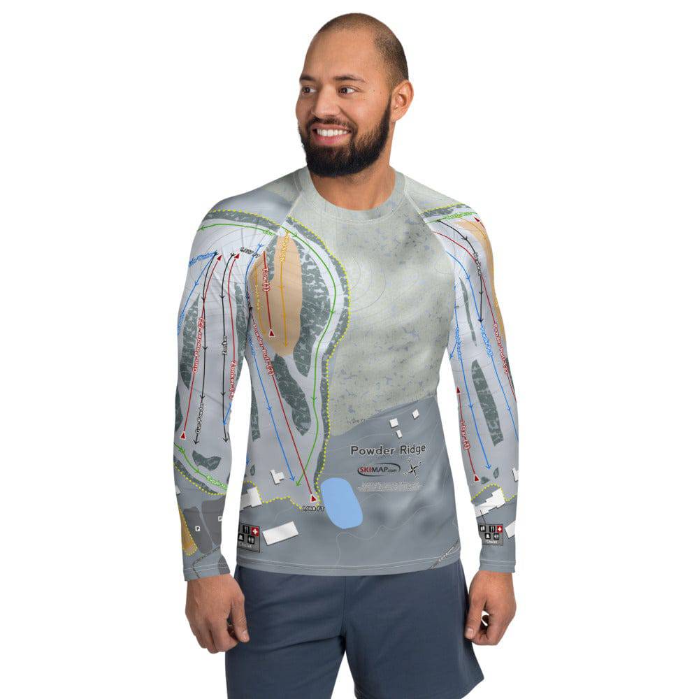 Powder Ridge, Connecticut Ski Trail Map Men's Base Layer Top