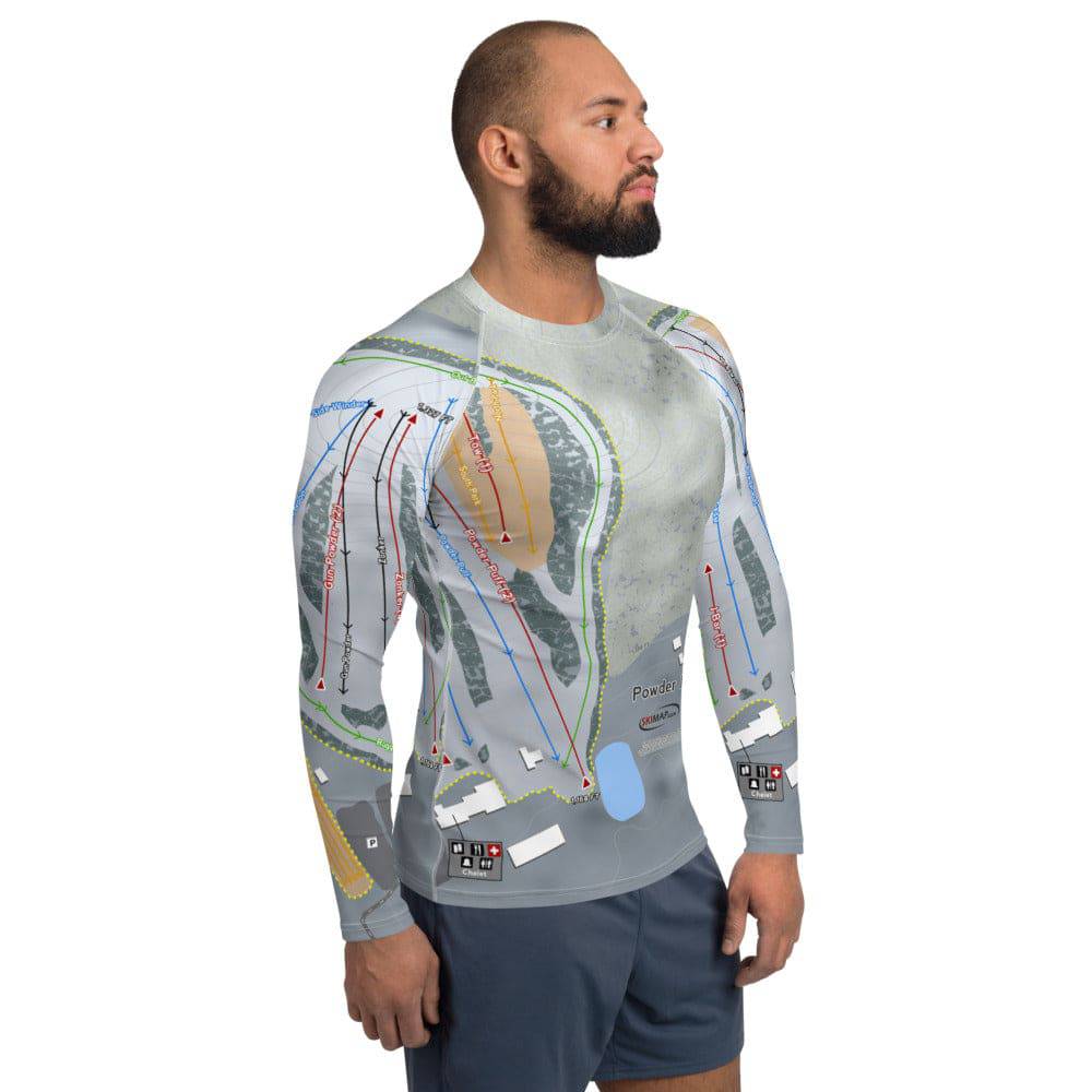 Powder Ridge, Connecticut Ski Trail Map Men's Base Layer Top - Powderaddicts