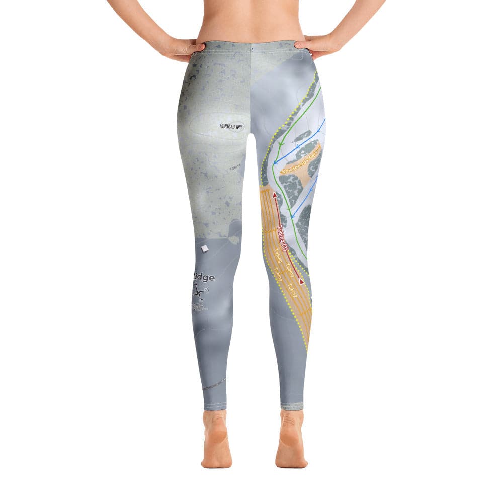Powder Ridge, Connecticut Ski Trail Map Women's Base Layer Bottom - Powderaddicts
