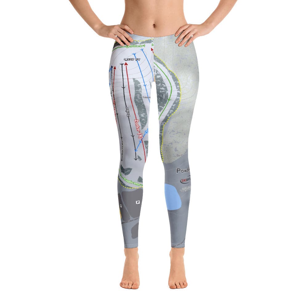 Powder Ridge, Connecticut Ski Trail Map Women's Base Layer Bottom - Powderaddicts