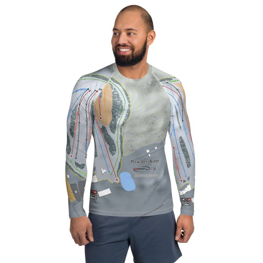 Powder Ridge, Minnesota Ski Trail Map Men's Base Layer Top