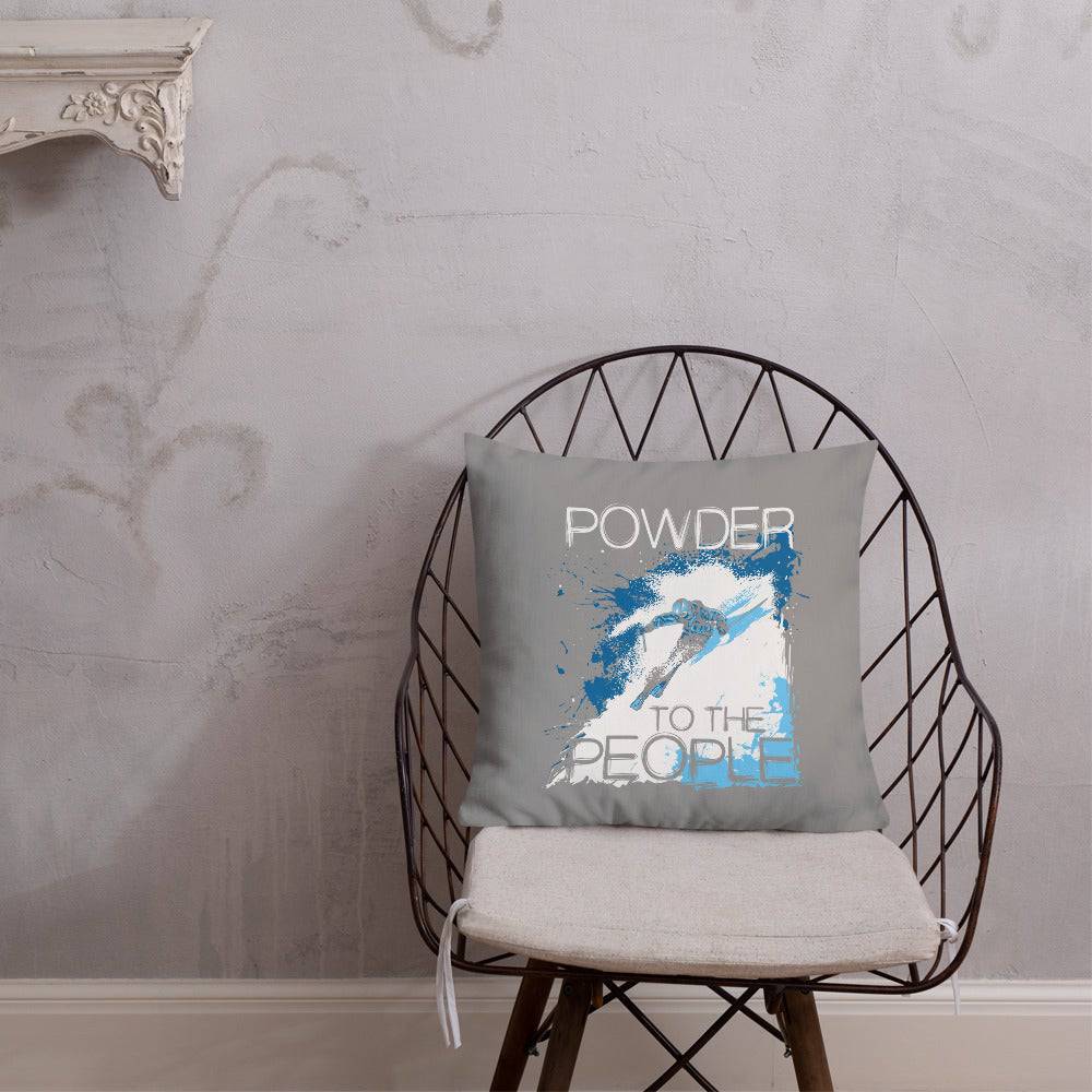 Powder To The People Grey Premium Pillow - Powderaddicts