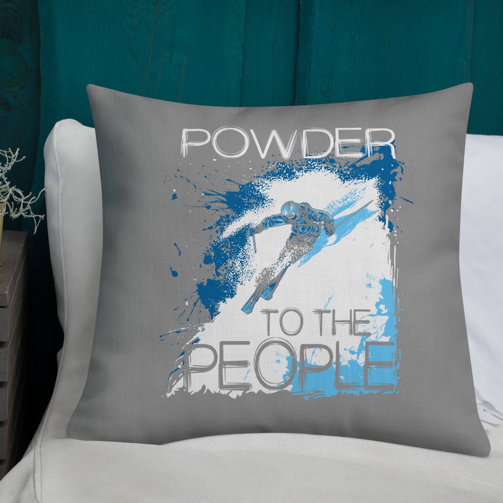 Powder To The People Grey Premium Pillow - Powderaddicts