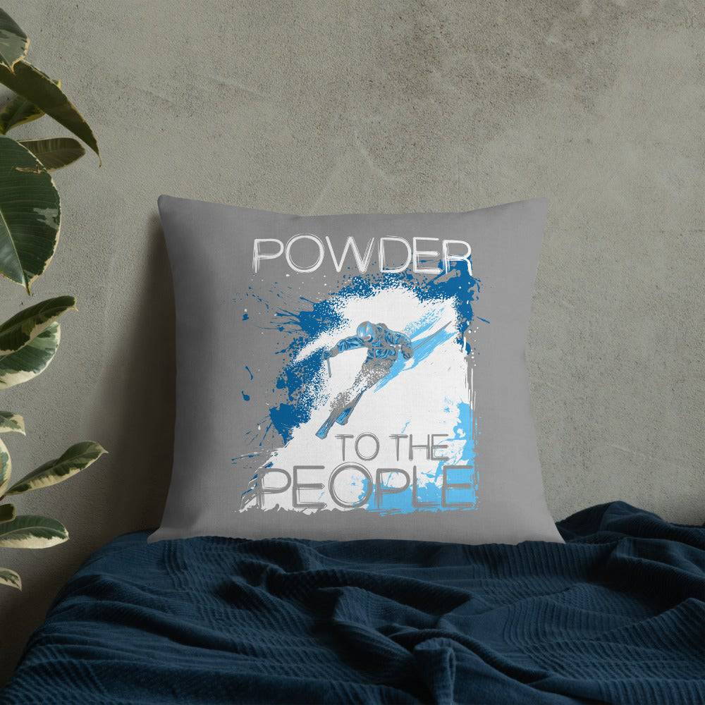 Powder To The People Grey Premium Pillow - Powderaddicts