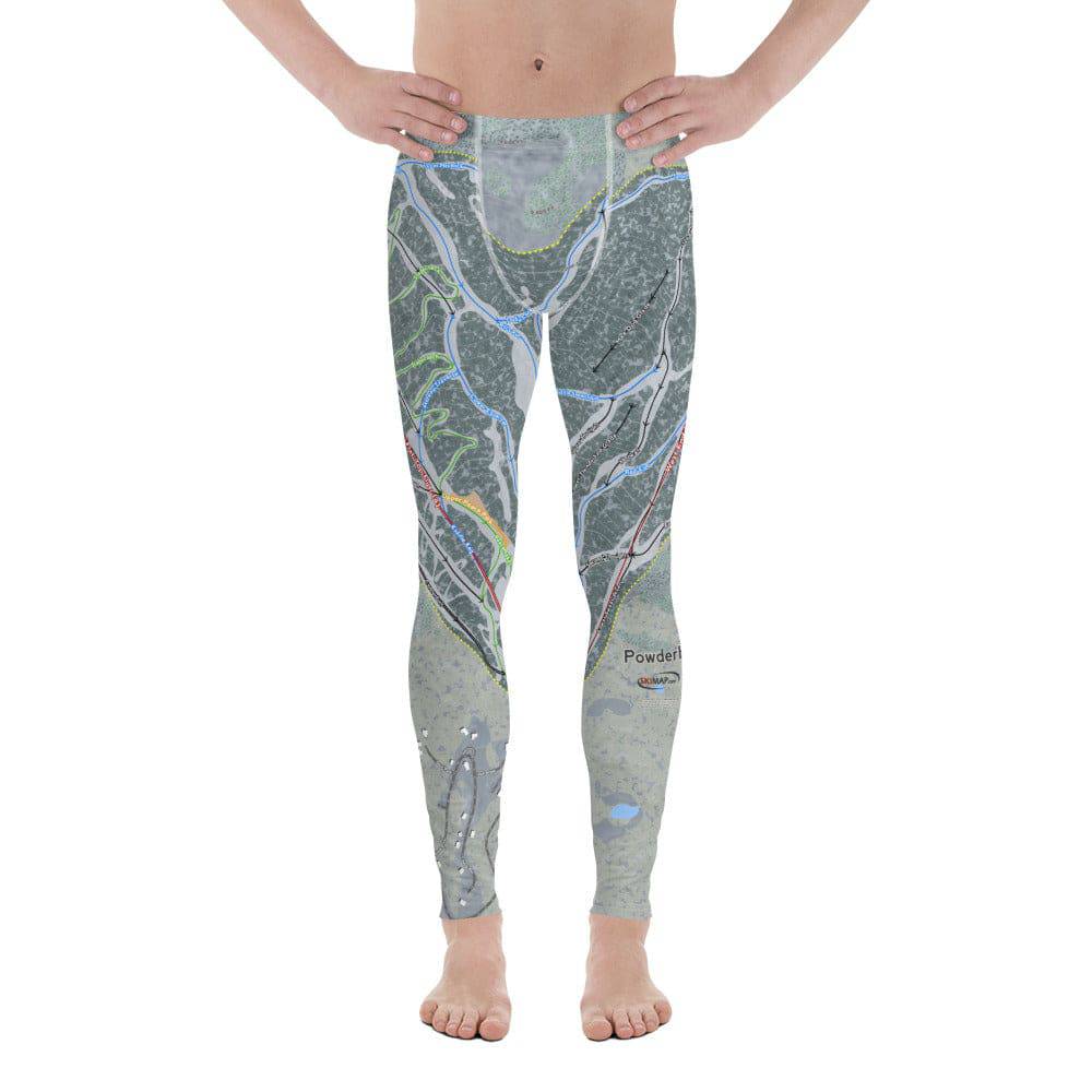 Powderhorn, Colorado Ski Trail Map Men's Base Layer Bottom - Powderaddicts