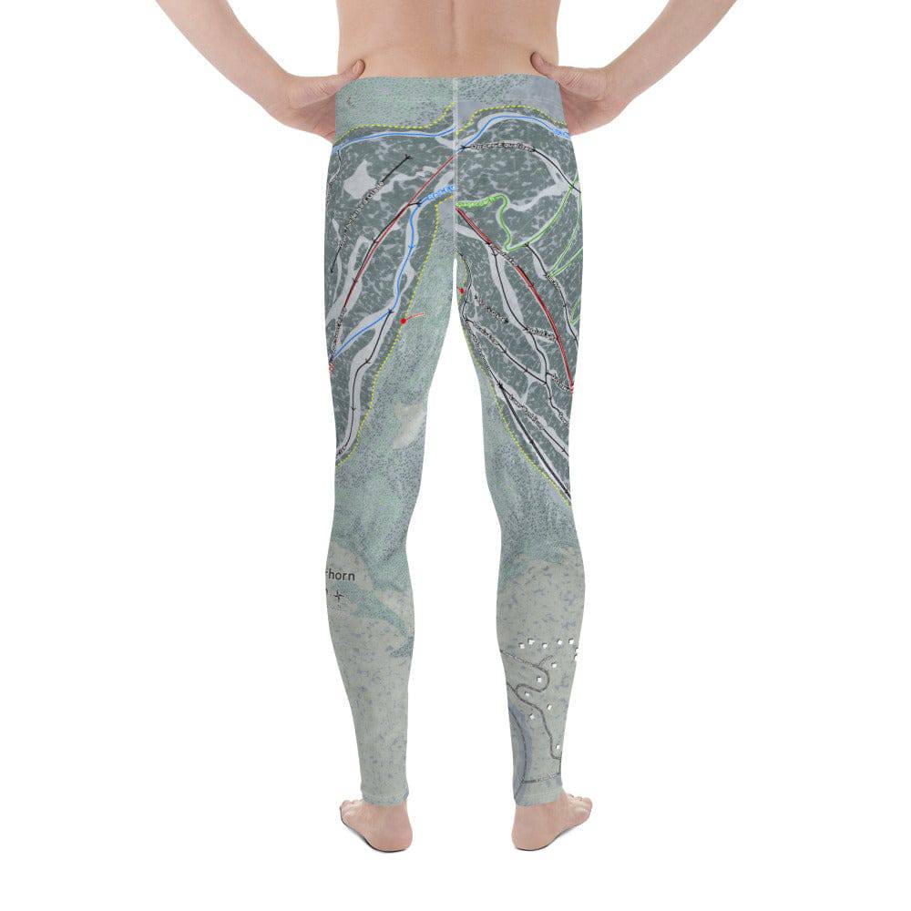 Powderhorn, Colorado Ski Trail Map Men's Base Layer Bottom - Powderaddicts