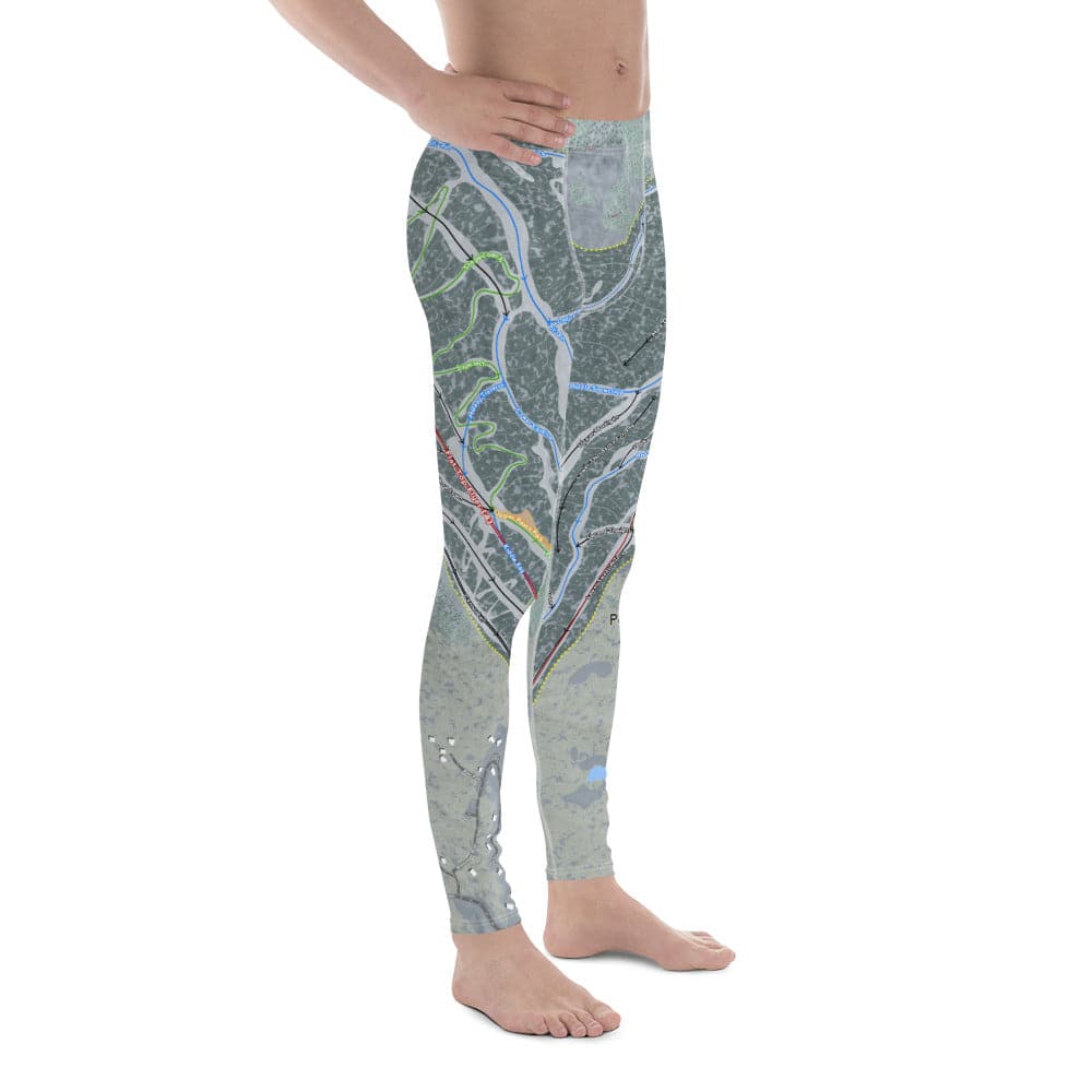 Powderhorn, Colorado Ski Trail Map Men's Base Layer Bottom - Powderaddicts