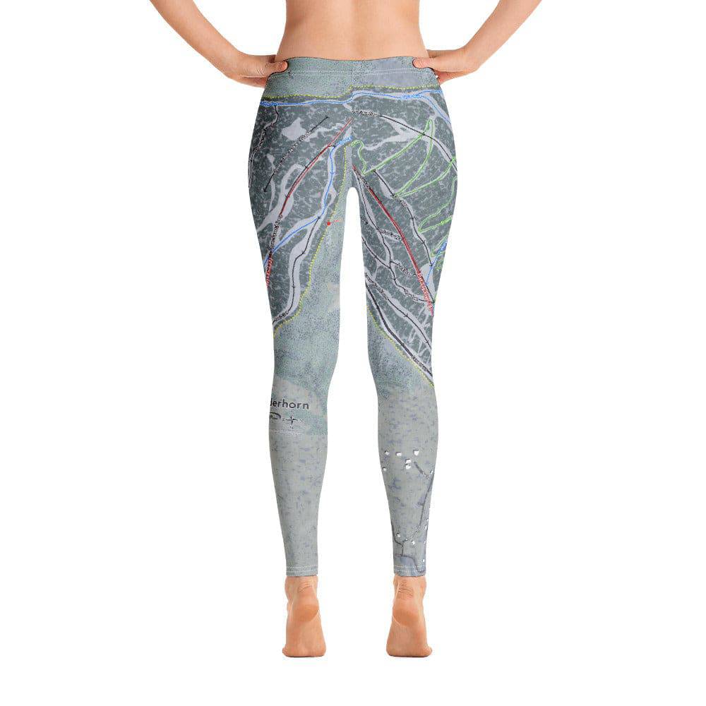 Powderhorn, Colorado Ski Trail Map Women's Base Layer Bottom - Powderaddicts