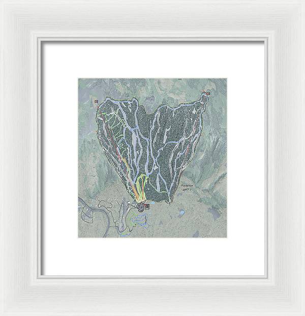 Powderhorn Ski Trail Map - Framed Print - Powderaddicts