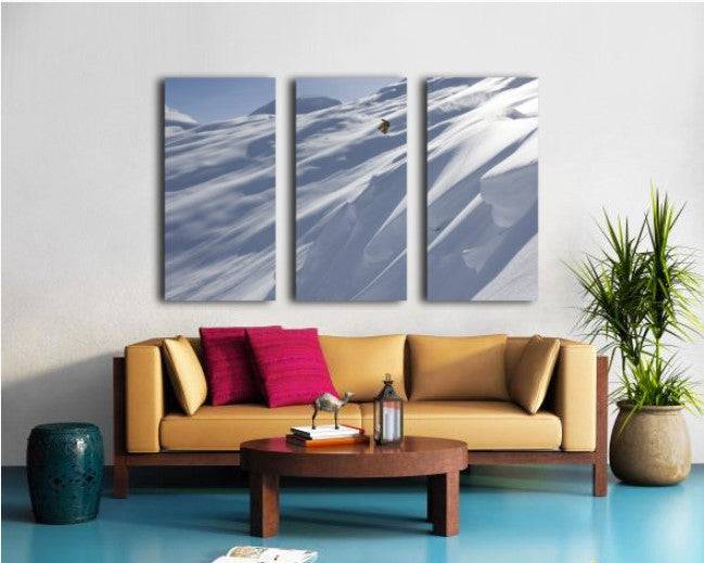 Professional snowboarder, Frederik Kalbermatten, heli boarding in the mountains above Haines - Powderaddicts