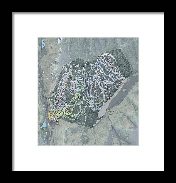 Purgatory Ski Trail Map - Framed Print - Powderaddicts