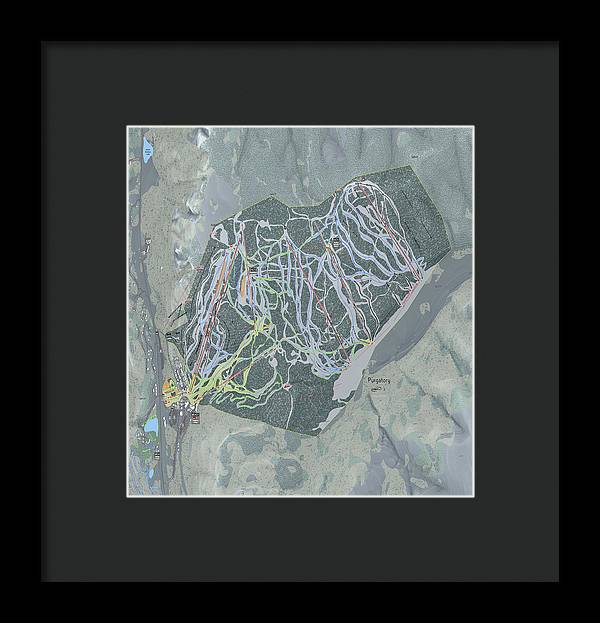 Purgatory Ski Trail Map - Framed Print - Powderaddicts