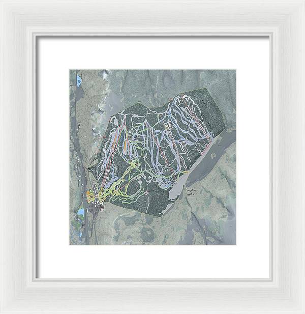Purgatory Ski Trail Map - Framed Print - Powderaddicts