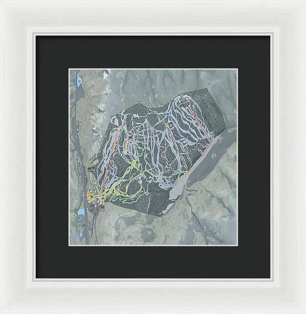 Purgatory Ski Trail Map - Framed Print - Powderaddicts