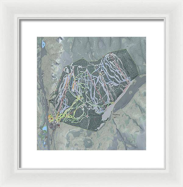 Purgatory Ski Trail Map - Framed Print - Powderaddicts