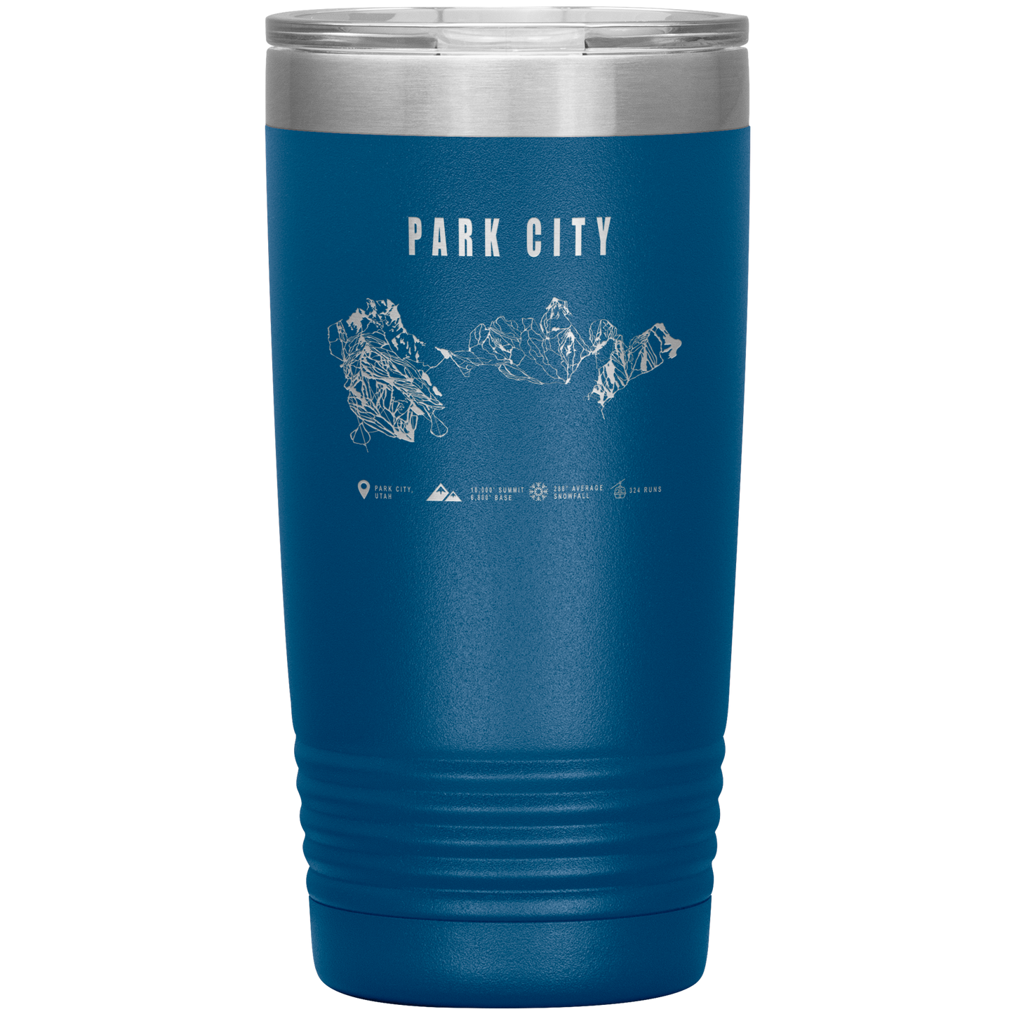 Park city,Utah Ski Trail Map 20oz Tumbler - Powderaddicts