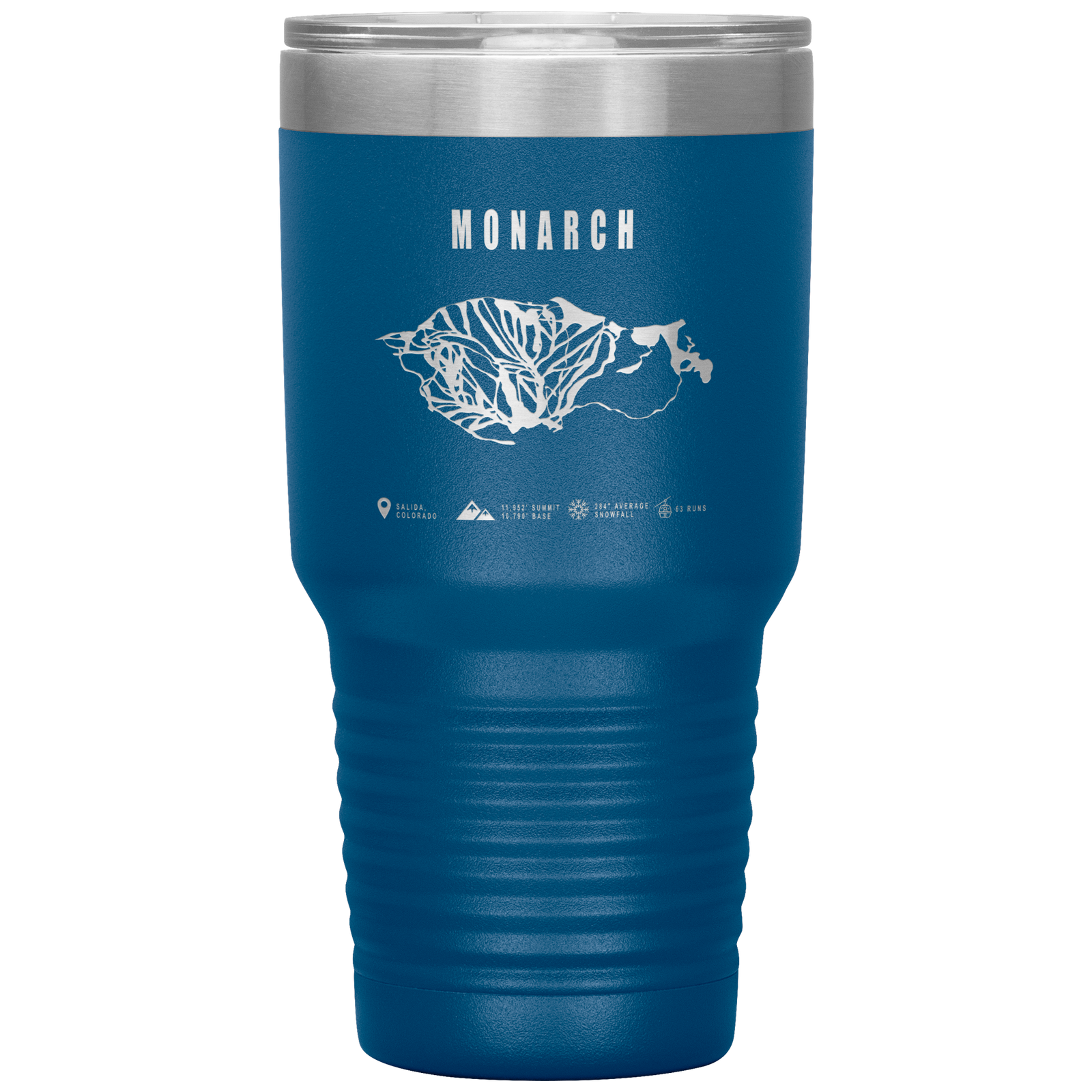 Monarch Colorado Ski Trail Map 30oz Tumbler - Powderaddicts