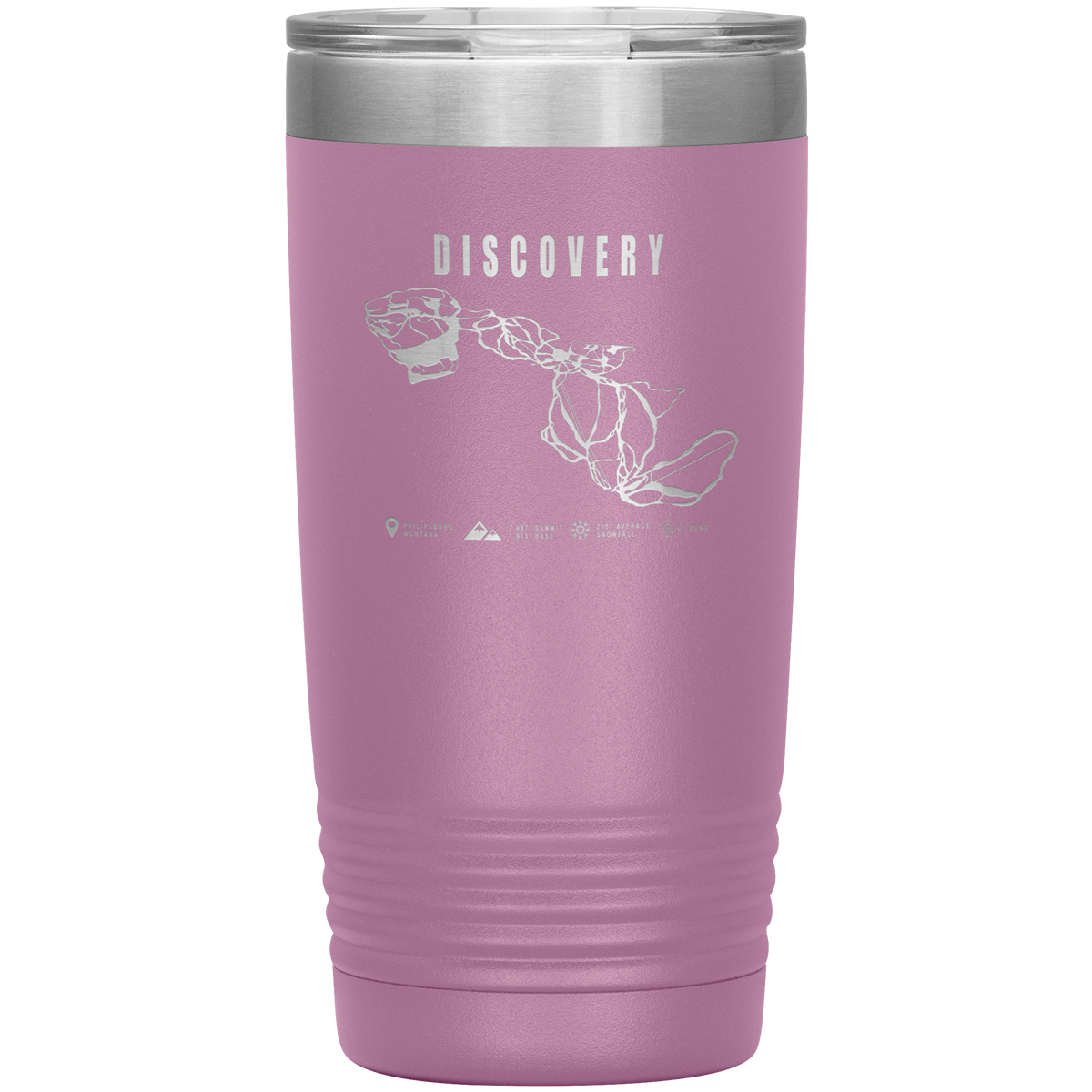 Discovery Montana Ski Trail Map 20oz Tumbler - Powderaddicts