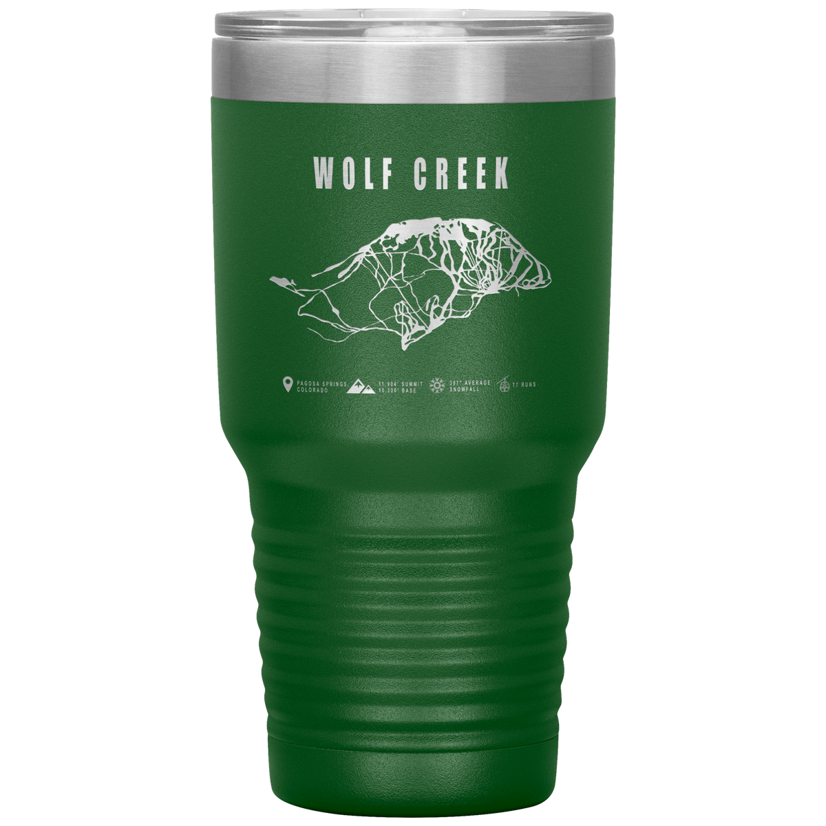 Wolf Creek Colorado Ski Trail Map 30oz Tumbler - Powderaddicts