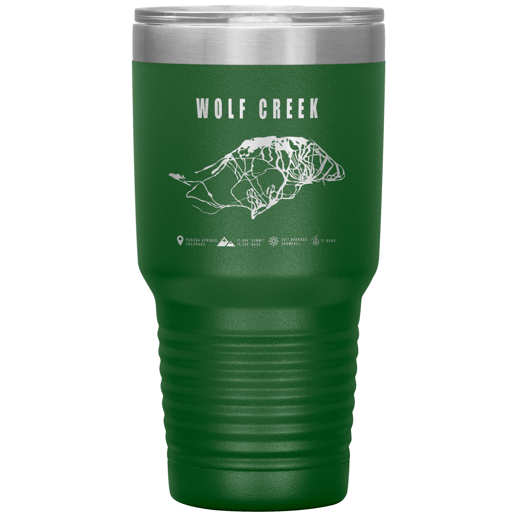 Wolf Creek Colorado Ski Trail Map 30oz Tumbler - Powderaddicts