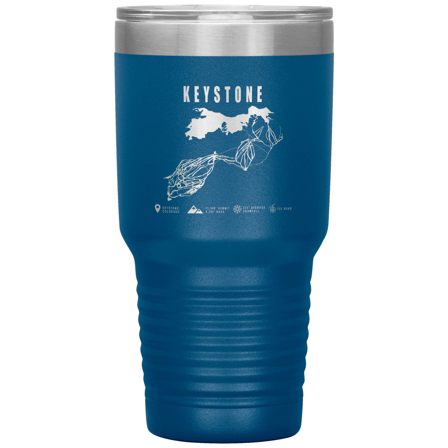 Keystone Colorado Ski Trail Map 30oz Tumbler - Powderaddicts