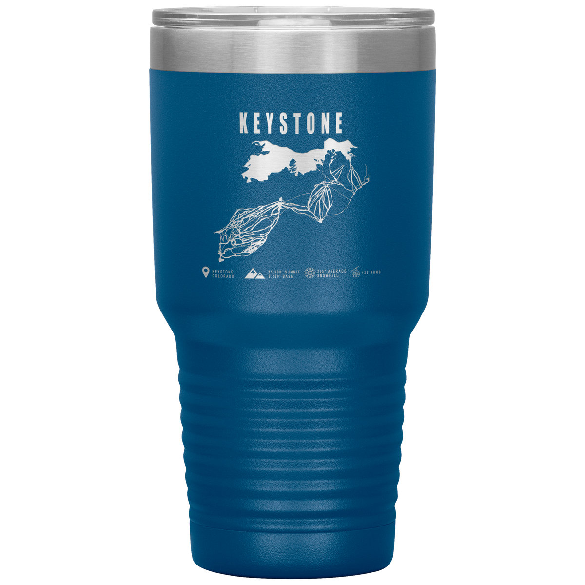 Keystone Colorado Ski Trail Map 30oz Tumbler - Powderaddicts