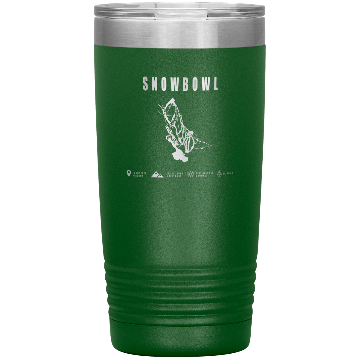 Snowbowl, Arizona Ski Trail Map 20oz Tumbler - Powderaddicts
