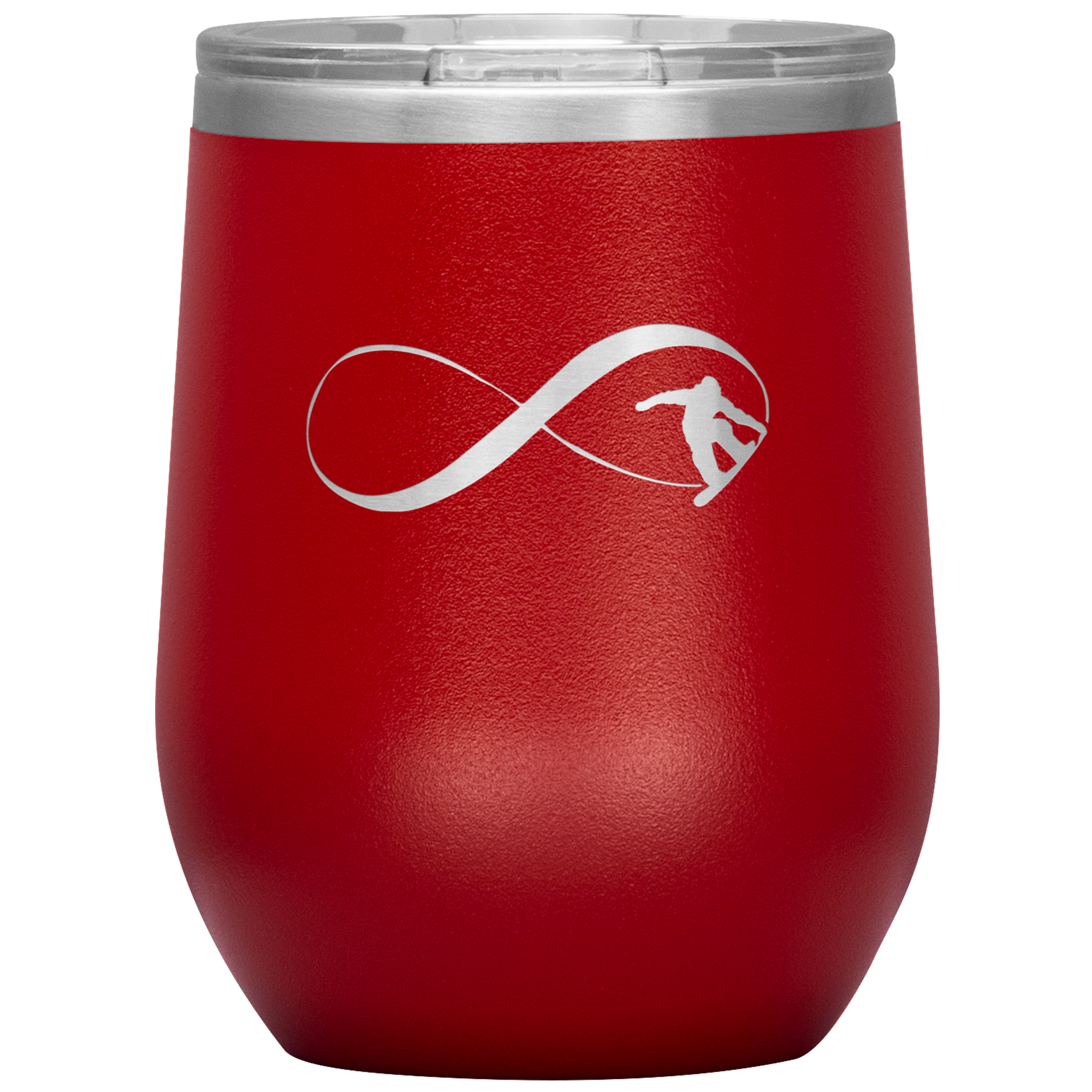 Infinity Snowboard Wine 12oz Tumbler - Powderaddicts